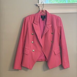 Elegant Pink Double-Breasted Women's Blazer (never worn)